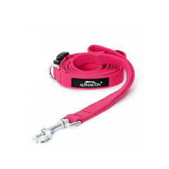 braided leash pink